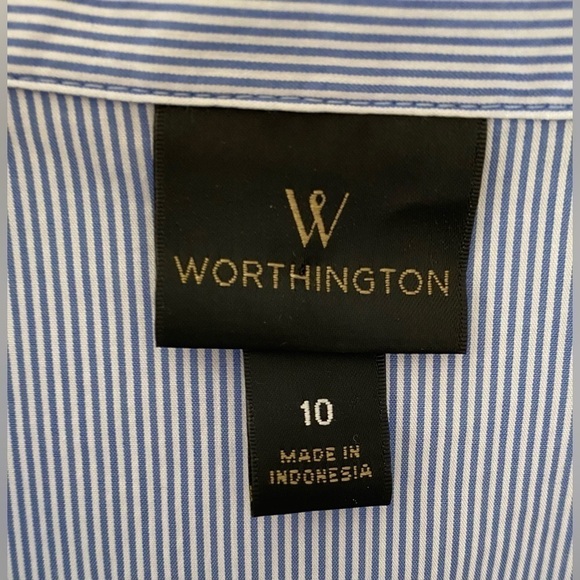 NWOT Worthington Striped Cold Shoulder Dress Size L - Picture 9 of 10